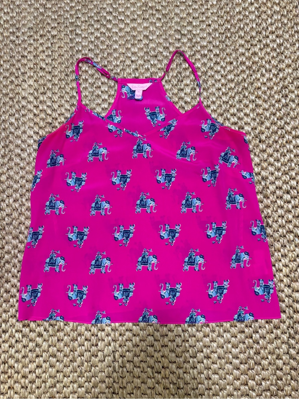 Lilly Pulitzer Dusk Silk Racerback Top | Medium | Bazaar Pattern
